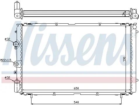 Radiator apa racire motor OPEL ARENA; RENAULT TRAFIC 1.9D intre 1997-2001