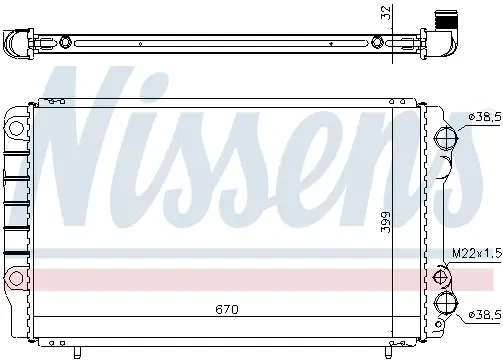 Radiator apa racire motor OPEL ARENA; RENAULT TRAFIC 2.1D 2.5D intre 1989-2001
