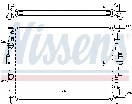 Radiator apa racire motor RENAULT GRAND SCENIC II, MEGANE II, SCENIC II 1.5D-2.0 dupa 2002