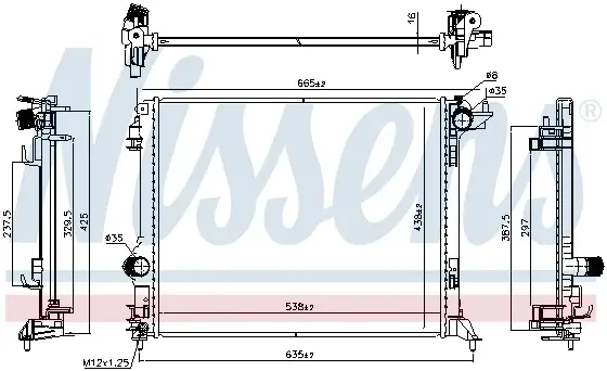 Radiator apa racire motor RENAULT GRAND SCENIC IV, MEGANE IV, SCENIC IV, TALISMAN 1.2 1.5D 1.5DH dupa 2015