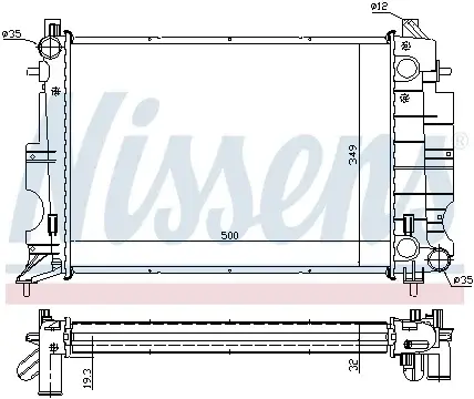 Radiator apa racire motor SAAB 900 II, 9-3 2.0 2.2D 2.3 intre 1993-2003