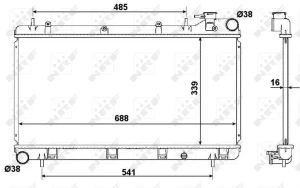 Radiator apa racire motor SUBARU FORESTER, IMPREZA 1.6 1.8 2.0 intre 1992-2002