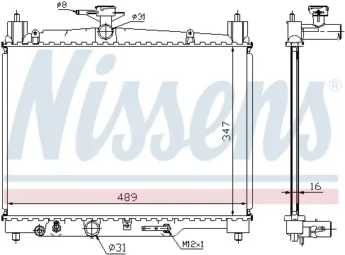 Radiator apa racire motor TOYOTA YARIS 1.0 1.3 intre 1999-2005