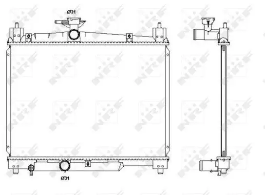 Radiator apa racire motor TOYOTA YARIS 1.0 1.3 intre 1999-2005