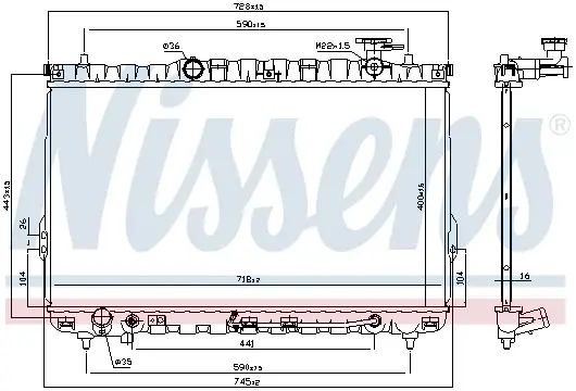 Radiator apa racire motor (transmisie automata) HYUNDAI SANTA FE I 2.0 2.4 2.7 intre 2001-2006