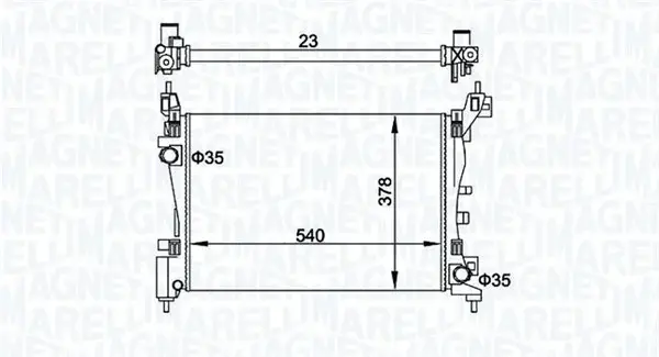 Radiator apa racire motor (transmisie automata manuala) FIAT FIORINO, GRANDE PUNTO, PUNTO, PUNTO EVO, QUBO 0.9-1.4LPG dupa 2005