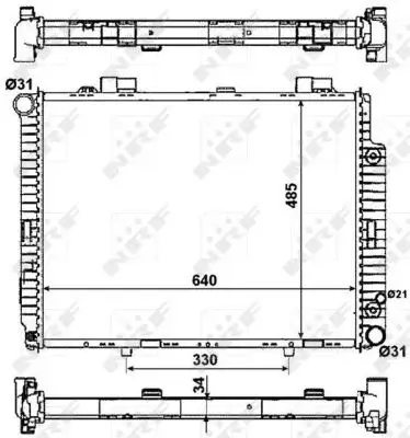 Radiator apa racire motor (transmisie automata) Mercedes Clasa C T-MODEL (S202), C (W202), CLK (A208), CLK (C208), E T-MODEL (S210), E (W210) 1.8-2.3 intre 1993-2003