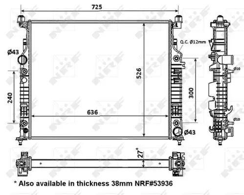 Radiator apa racire motor (transmisie automata) MERCEDES GL (X164), M (W164), R (W251, V251) 3.0-5.5 intre 2005-2014