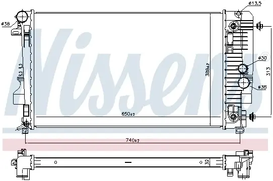 Radiator apa racire motor (transmisie automata) MERCEDES VIANO (W639), VITO MIXTO (W639), VITO (W639) 2.0D-3.7 dupa 2003