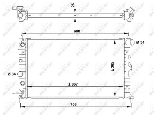 Radiator apa racire motor (transmisie automata) OPEL VECTRA A, VECTRA B 1.6-2.6 intre 1988-2003