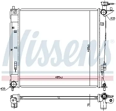 Radiator apa racire motor (transmisie manuala) HYUNDAI IX35; KIA SPORTAGE 1.7D 2.0D dupa 2010