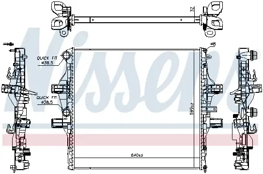 Radiator apa racire motor (transmisie manuala) IVECO DAILY CITYS, DAILY LINE, DAILY TOURYS, DAILY V, DAILY VI 3.0CNG 3.0D dupa 2011