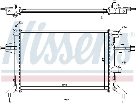 Radiator apa racire motor (transmisie manuala) OPEL ASTRA G, ASTRA G CLASSIC CARAVAN 1.2 1.4 intre 1998-2009