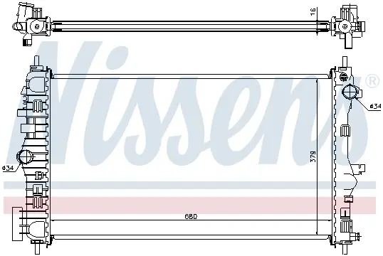Radiator apa racire motor (transmisie manuala) OPEL INSIGNIA A; SAAB 9-5 2.0 2.0ALK intre 2008-2017