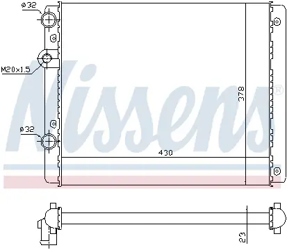 Radiator apa racire motor (transmisie manuala) SEAT AROSA; VW LUPO, POLO, POLO CLASSIC 1.0-1.9D intre 1994-2005