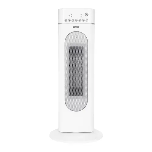 Radiator ceramic Noveen Tower Smart PTC3000, afisaj LED Smart, 2000 W, ventilator, 2 trepte de putere (Alb)