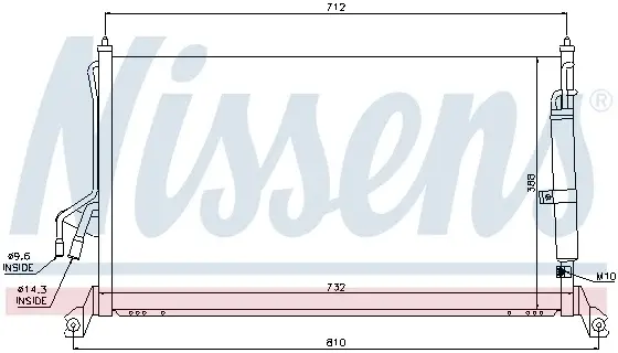 Radiator clima AC cu uscator INFINITI FX 3.5 4.5 intre 2003-2008
