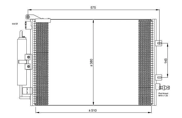 Radiator clima AC cu uscator RENAULT CLIO, CLIO III, MODUS 1.2-2.0 dupa 2004