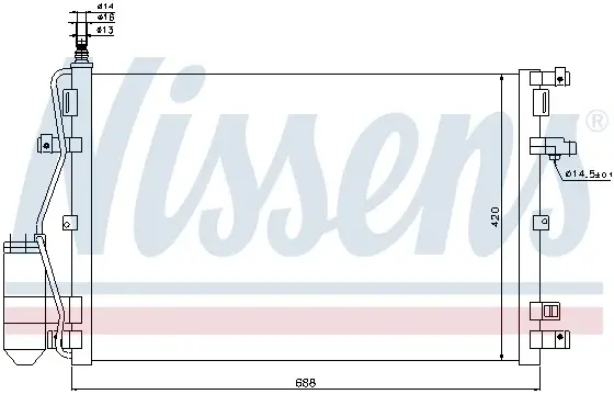 Radiator clima AC cu uscator VOLVO XC90 I 2.4D-4.4 intre 2002-2014