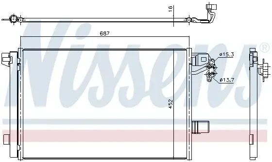 Radiator clima AC cu uscator VW MULTIVAN V, TRANSPORTER V 2.0D intre 2009-2015