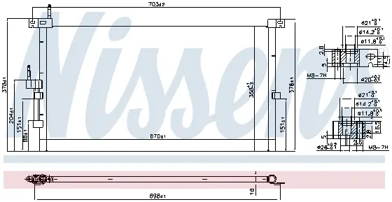 Radiator clima AC JAGUAR X-tip 2.1 2.5 3.0 intre 2001-2009