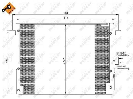 Radiator clima AC LAND ROVER RANGE ROVER II 2.5D-4.6 intre 1994-2002
