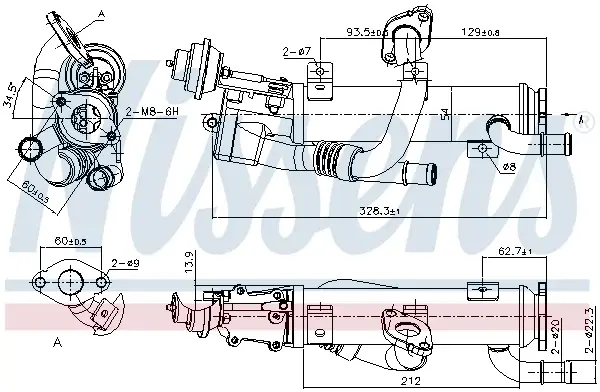 Radiator EGR potrivit AUDI A4 B7, A6 C6 2.0D 07.04-08.11