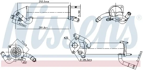 Radiator EGR potrivit FORD TRANSIT 2.4D 04.06-08.14
