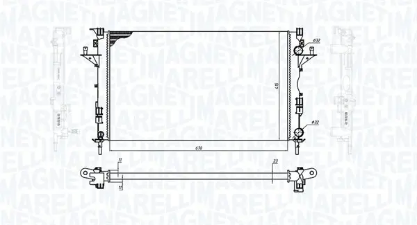 Radiator motor (Automat Manual) potrivit RENAULT ESPACE IV, LAGUNA II, VEL SATIS 1.6-2.2D