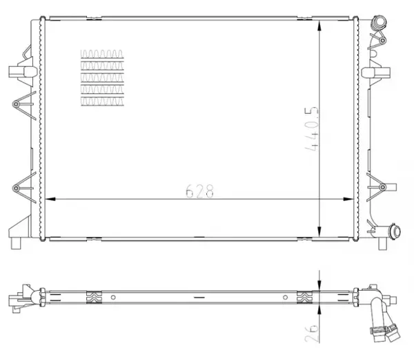 Radiator motor (Automat Manual) potrivit SKODA YETI; VW BEETLE, CADDY ALLTRACK, CADDY ALLTRACK MINIVAN, CADDY IV, CADDY IV MINIVAN, CC B7, GOLF VI, JETTA IV, SCIROCCO III 1.4 2.0D