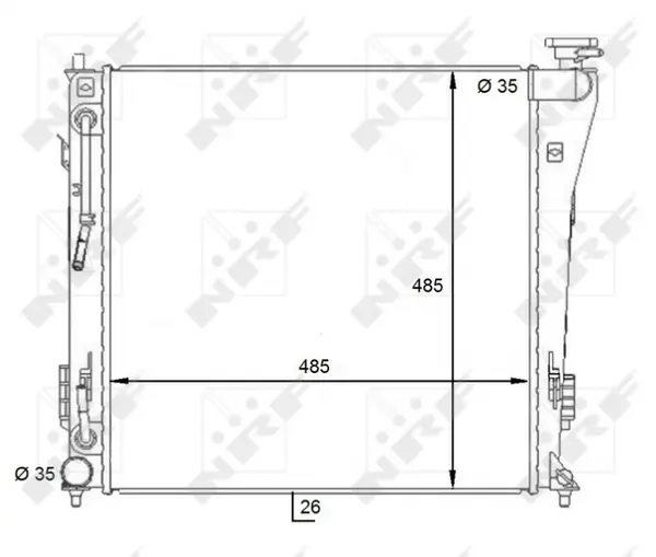Radiator motor (Automat) potrivit HYUNDAI I40 I, I40 I CW 1.7D