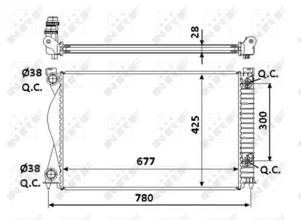 Radiator motor (cu elemente montaj) potrivit AUDI A6 C6 2.0 2.0D