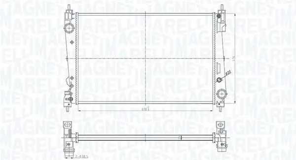 Radiator motor (Manual) potrivit ABARTH GRANDE PUNTO, PUNTO, PUNTO EVO; ALFA ROMEO MITO; FIAT BRAVO II, DOBLO, DOBLO CARGO, GRANDE PUNTO, PUNTO EVO, PUNTO EVO HATCHBACK 1.3D-2.0D