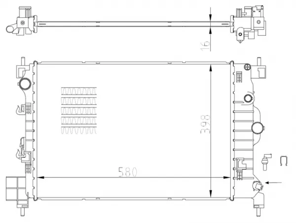 Radiator motor (Manual) potrivit CHEVROLET AVEO, TRAX; OPEL MOKKA MOKKA X 1.6 1.8