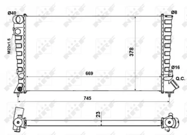 Radiator motor (Manual) potrivit CITROEN BERLINGO, BERLINGO MINIVAN, C-ZERO, XSARA; OPEL MOVANO; PEUGEOT 306, ION, PARTNER, PARTNER MINIVAN 1.5D-Electric