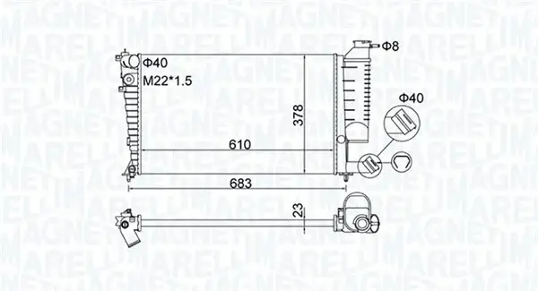 Radiator motor (Manual) potrivit CITROEN XSARA, XSARA HATCHBACK, ZX; PEUGEOT 306, 306 HATCHBACK 1.1-2.0