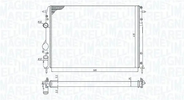 Radiator motor (Manual) potrivit DACIA LOGAN, LOGAN MCV; RENAULT LOGAN I, MEGANE I, MEGANE I CLASSIC, MEGANE I COACH, SCENIC I 1.4-2.0