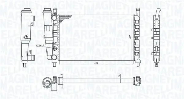 Radiator motor (Manual) potrivit FIAT FIORINO, FIORINO MINIVAN; INNOCENTI ELBA 1.1-1.6