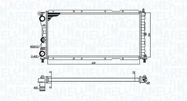 Radiator motor (Manual) potrivit FIAT PUNTO 1.7D
