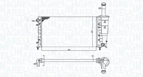 Radiator motor (Manual) potrivit FIAT PUNTO, PUNTO HATCHBACK 1.2 1.2CNG