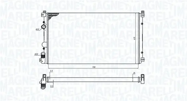 Radiator motor (Manual) potrivit NISSAN INTERSTAR; OPEL MOVANO A; RENAULT MASTER II 1.9D-3.0D