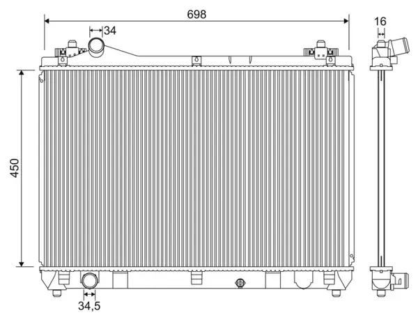 Radiator motor (Manual) potrivit SUZUKI GRAND VITARA II 2.4