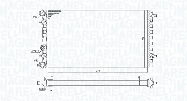 Radiator motor (Manual) potrivit VW NEW BEETLE 1.4-2.5