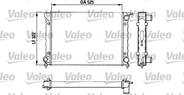 Radiator motor potrivit AUDI 80 B1; SEAT TOLEDO I; VW CADDY I, GOLF I, GOLF II, GOLF III, JETTA I, JETTA II, PASSAT B1, PASSAT B2, PASSAT B3 B4, SANTANA, SCIROCCO 1.3-1.9D