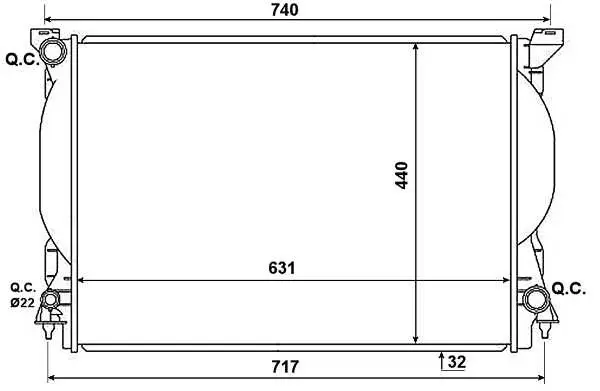 Radiator motor potrivit AUDI A4 B6, A4 B7, A6 C5 3.0 3.2