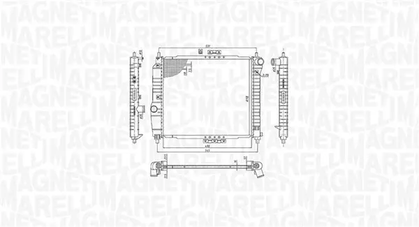 Radiator motor potrivit CHEVROLET AVEO KALOS; DAEWOO KALOS 1.2 1.4
