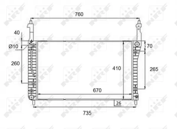 Radiator motor potrivit CHEVROLET CAPTIVA; OPEL ANTARA A 2.0D