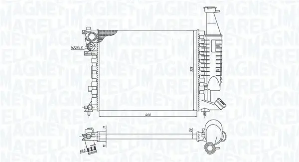 Radiator motor potrivit CITROEN BERLINGO, BERLINGO MINIVAN; PEUGEOT PARTNER, PARTNER MINIVAN 1.1 1.6 1.6D