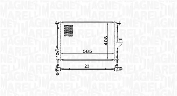 Radiator motor potrivit DACIA DUSTER, DUSTER SUV, LOGAN, LOGAN EXPRESS, LOGAN MCV, SANDERO; LADA LARGUS; RENAULT DUSTER, LOGAN I 1.2-1.6LPG