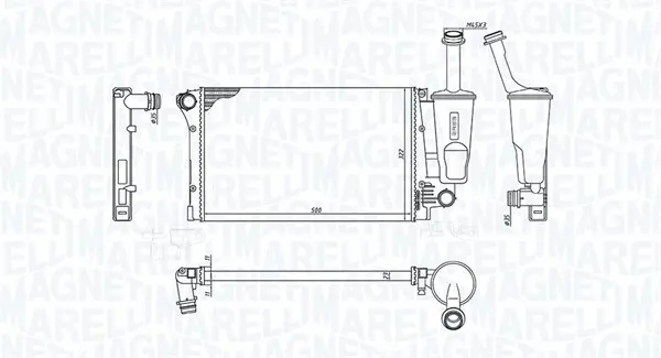 Radiator motor potrivit FIAT PANDA, PANDA HATCHBACK 1.1-1.4CNG